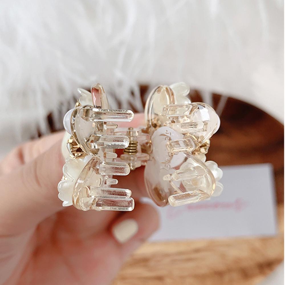 Needway Hair Claw Wanita Lucu Mutiara Aksesoris Rambut Fashion Gadis Shell Bunga
