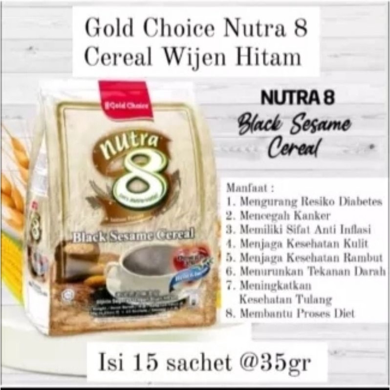 

GOLD CHOICE | NUTRA 8- SEREAL WIJEN Hitam