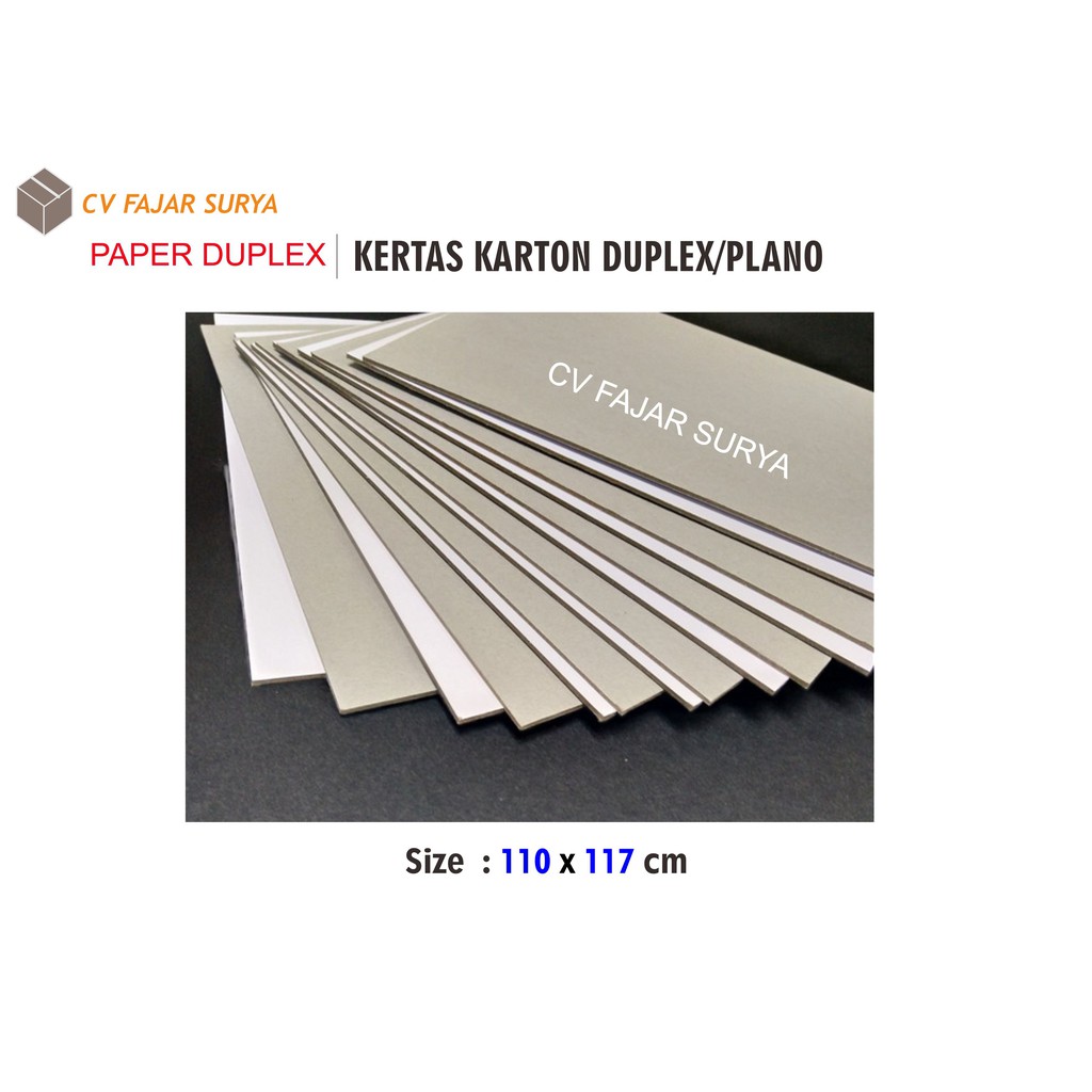 KARTON DUPLEX/ DUPLEX/ KERTAS DUPLEX PLANO/ KARTON DUPLEX/ DUPLEX 350g