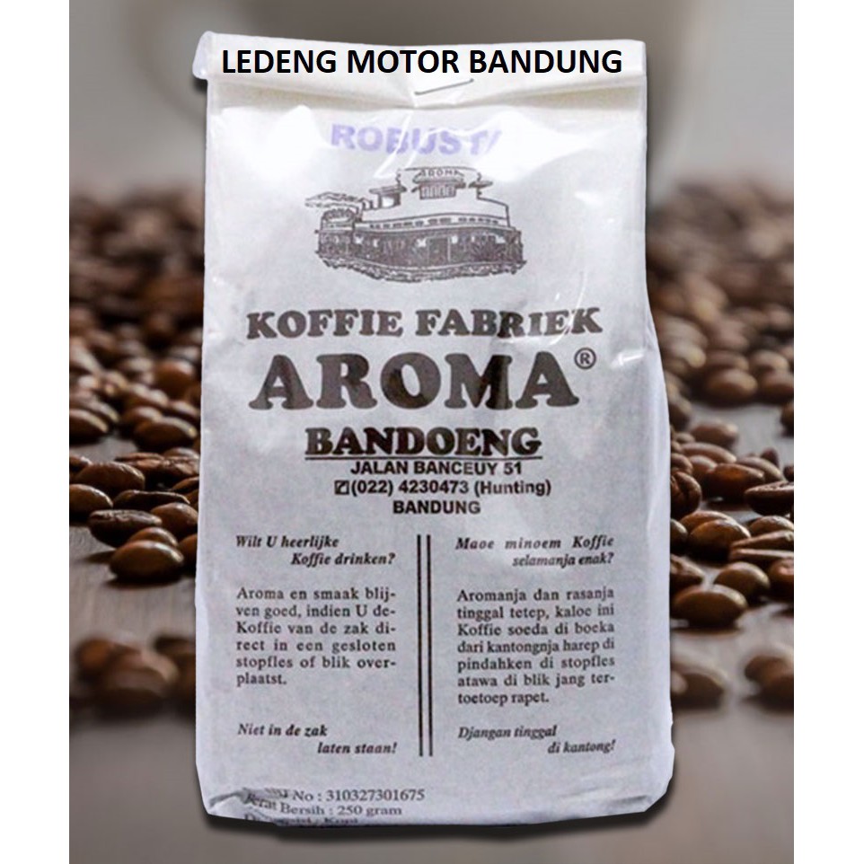 

Kopi Aroma Bandung Original Koffie Fabriek Banceuy 51 Coffee Bandoeng Robusta Moka Arabika 250 gram
