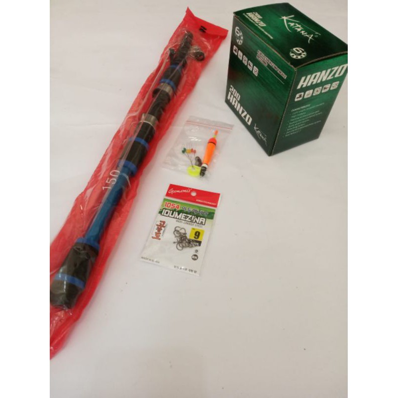 Joran antena panjang 150cm + Reel Daido atom TM 200 Bearings, alat pancing Empang,alatpancingSungai(