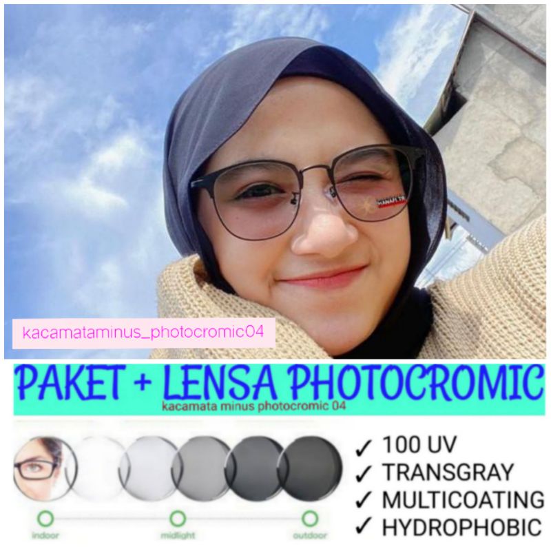 KACAMATA MINUS + LENSA PHOTOCROMIC 0081