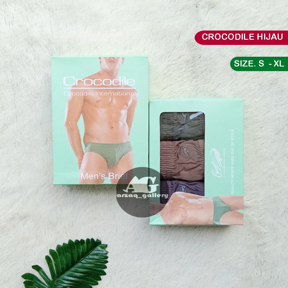 [ isi 3 pcs ] CD CROCODILE  HIJAU / Celana Dalam Pria / Celana Dalam Crocodile / Cd Pria / Celana Dalam / Crocodile