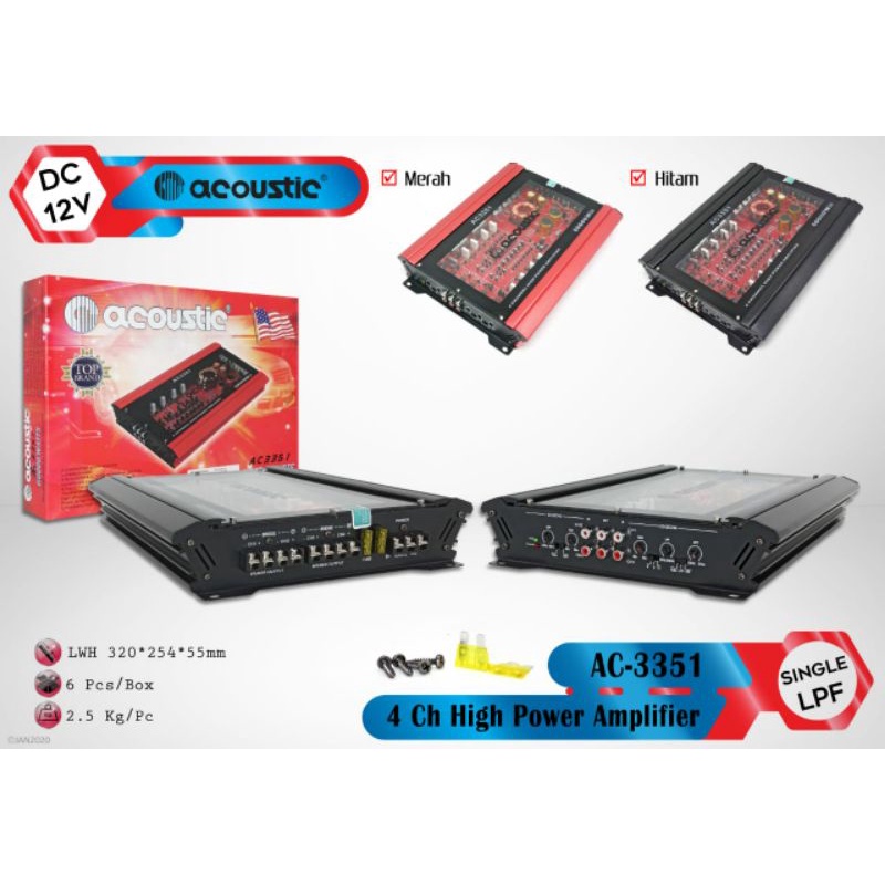 power 4 canel Acoustic transparan