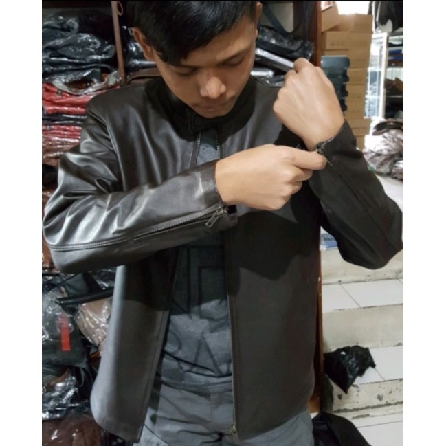 Jaket Pria Kulit Asli Domba Model Model Slimpit Dan Ukuran Jumbo Jaket Kulit Asli Garut Sukaregang Anti Api Anti Air New Elegant