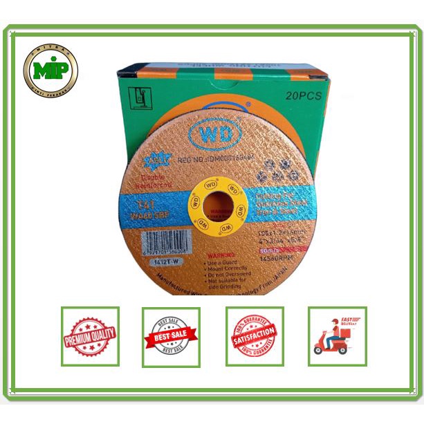 Batu Potong WD 4" Tipis 1 box isi 20 pcs / Gerinda Potong WD 1 box