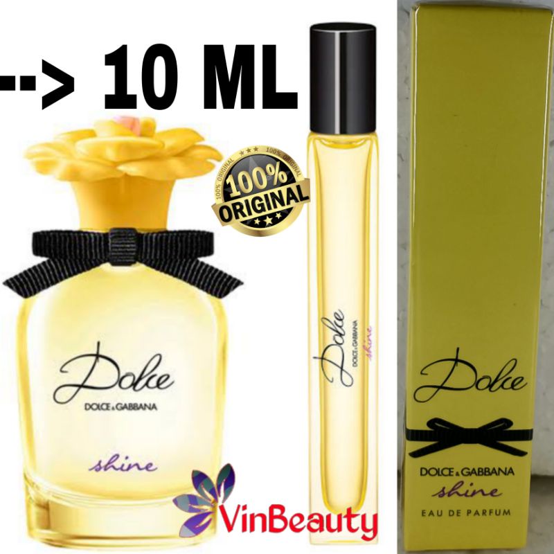 TraveL Spray Parfum OriginaL Dolce &amp; Gabbana Shine EDP 10 ml For Women Murah