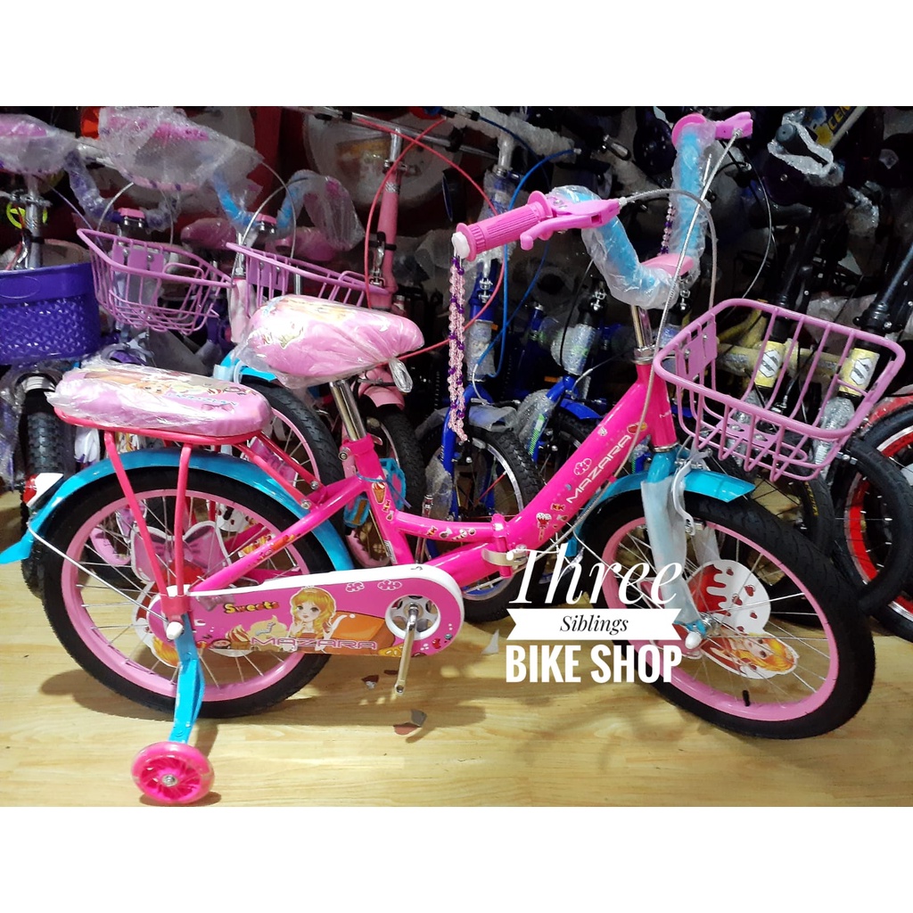 SEPEDA LIPAT MAZARA 18 INCH WARNA PINK BLUE