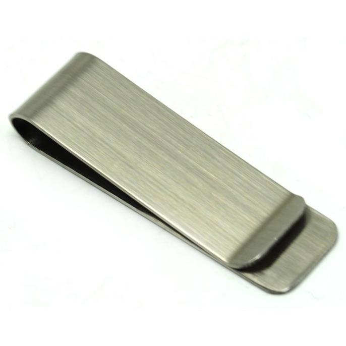 

------] Rhodey Dompet Klip Uang Kertas Stainless Steel - HHYF - Silver