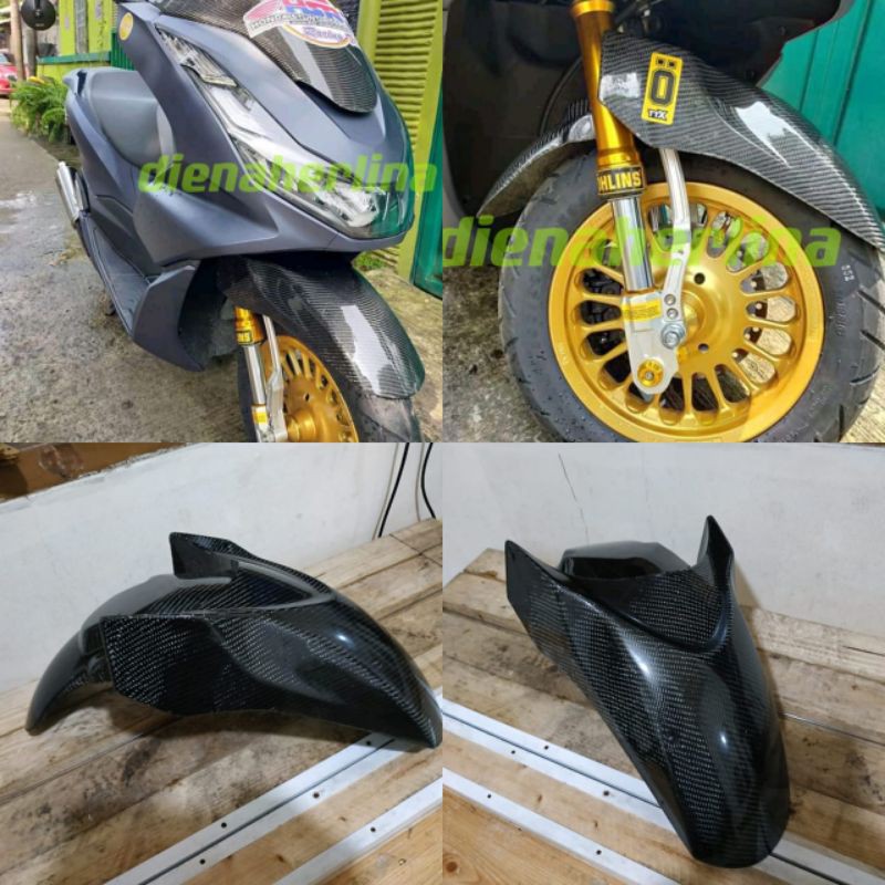 spakbor depan Honda PCX 160 kevlar cetak bukan lapiis.kevlar spakbor Honda PCX.spakbor depan PCX 160