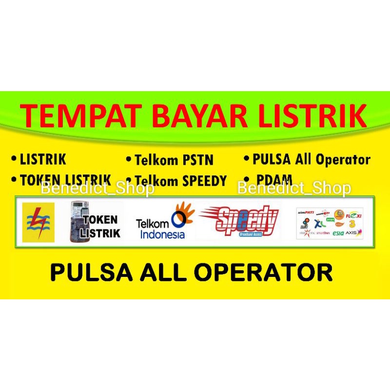 Stiker Vinyl Jual Pulsa all operator Token Listrik