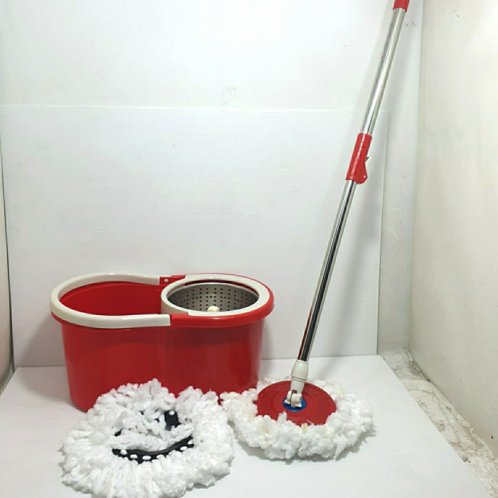 Alat Pel Lantai Super Mop Stainless Beroda Vanstar Rotating Mop 360