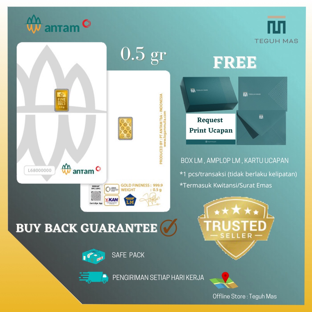 EMAS ANTAM 0.5 gr CERTICARD LM 999.9