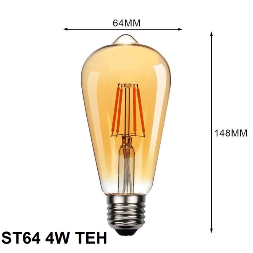 Lampu Hias LED Filamen Warm White ST64 G95 Bulb Dekorasi Cafe Mewah