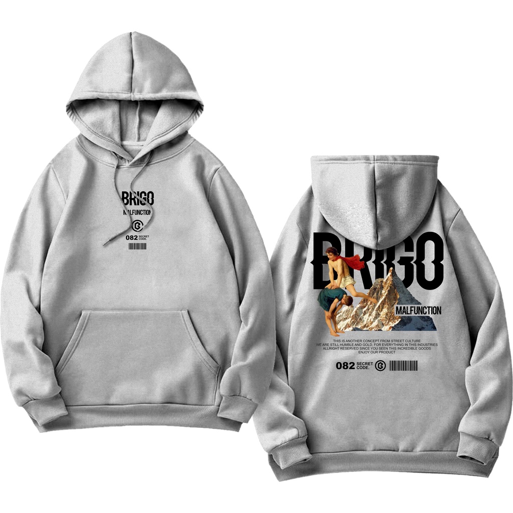 Sweater Hoodie BRIGO malfunction Sablon DTF Fleece Cotton II BRIGO Jumper Hoodie malfunction II M-XXL (Pria &amp; Wanita) Free stiker&amp;Gantungan Kunci