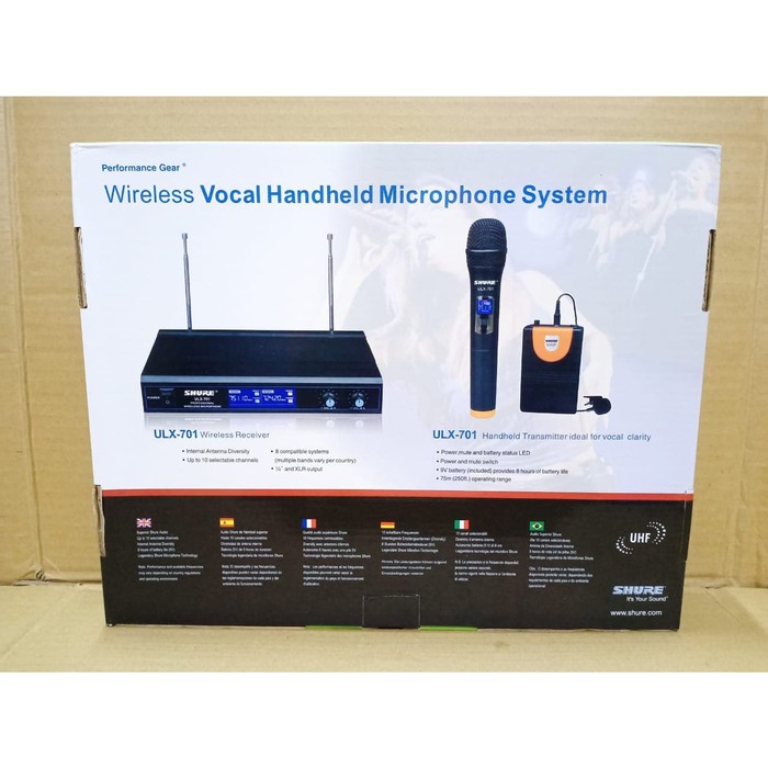 SHURE ULX 701 MIC HANDHELD DAN HEADSET MIC WIRELESS MICROPHONE SYSTEM