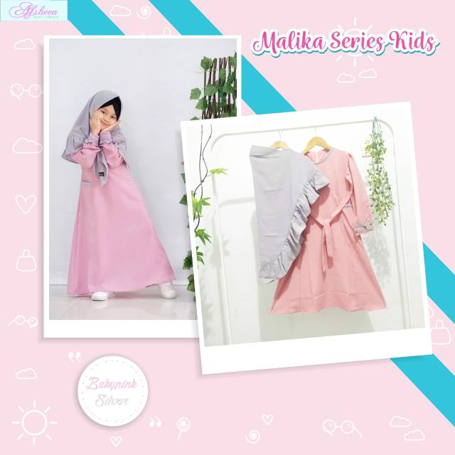 Gamis Malika gamis anak katun gamis set hijab