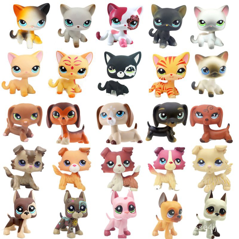 Rare littlest pet shop lps toys dog collection cute littlest sausage old original animal figure kids