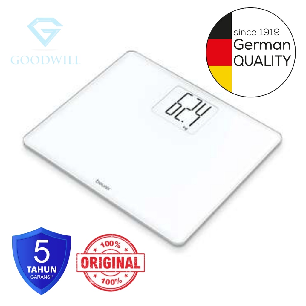 Beurer GS 340 XXL Glass Bathroom Scale / Timbangan Kaca Digital