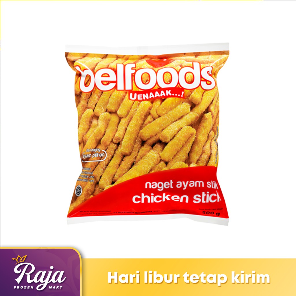 

Belfoods Uenaaak Chicken Stick 500gr / Makanan Beku / Frozen Food / Nugget / Kentang Beku