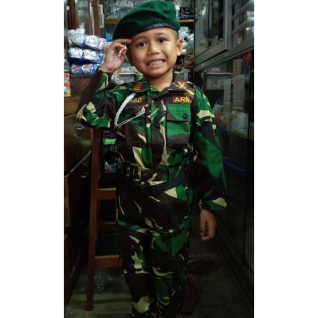  Baju  Seragam  Kostum Anak  TNI AD Shopee Indonesia