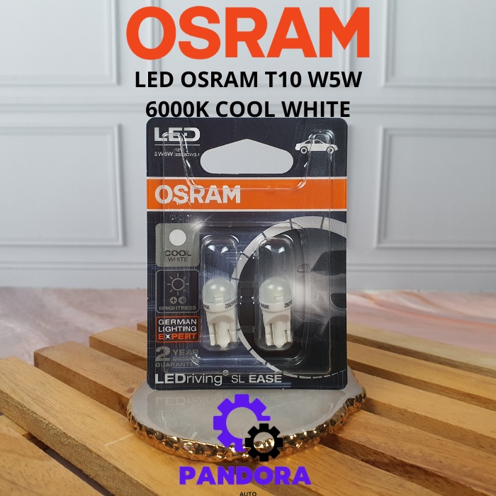 BOHLAM LAMPU SENJA T10 PUTIH LED OSRAM GERMAN COOL WHITE 12V W5W