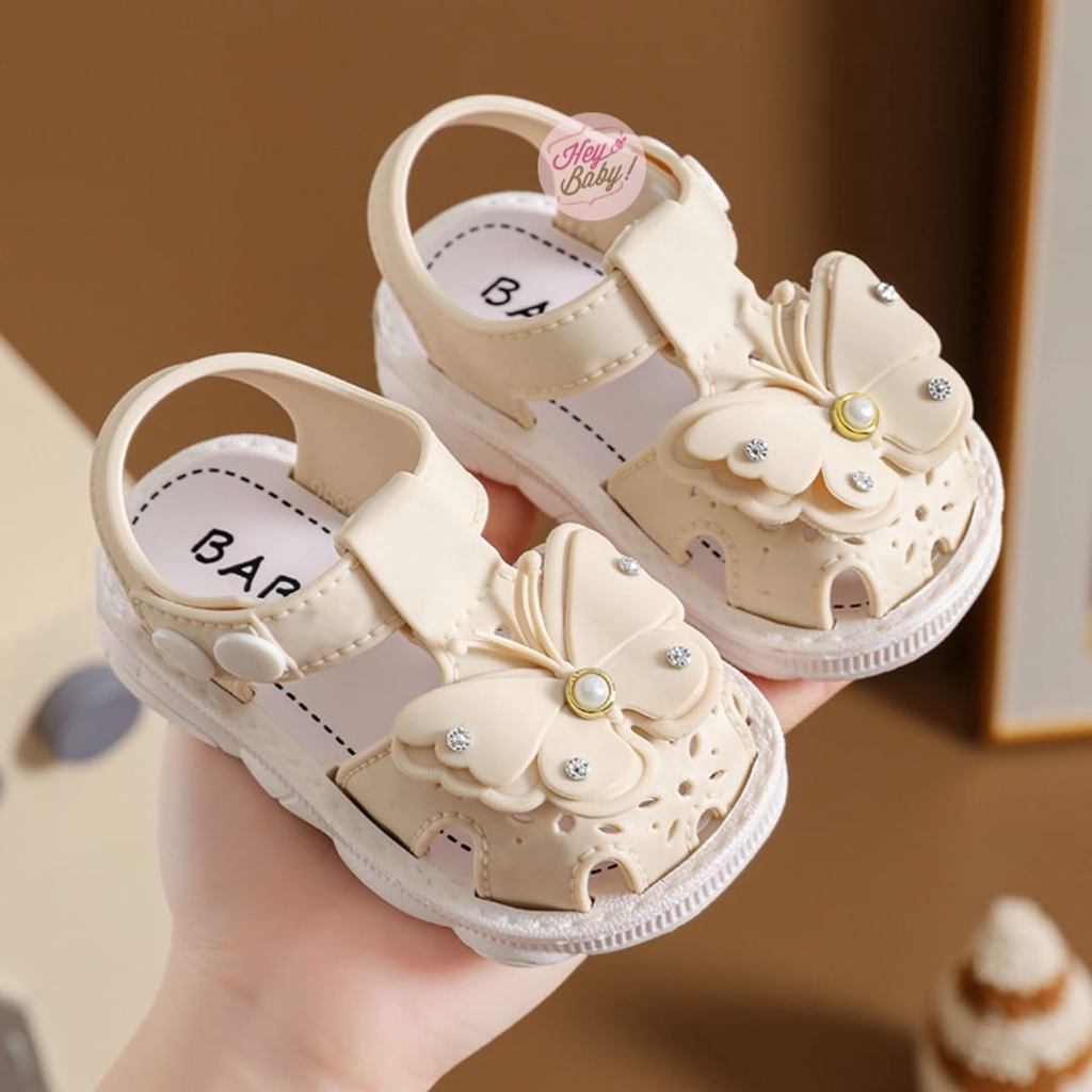 littleaaroon.store BUTIE ROSE 2588+5 Sandal Anak Perempuan Bahan Karet Model Lucu 1-4 Tahun Import