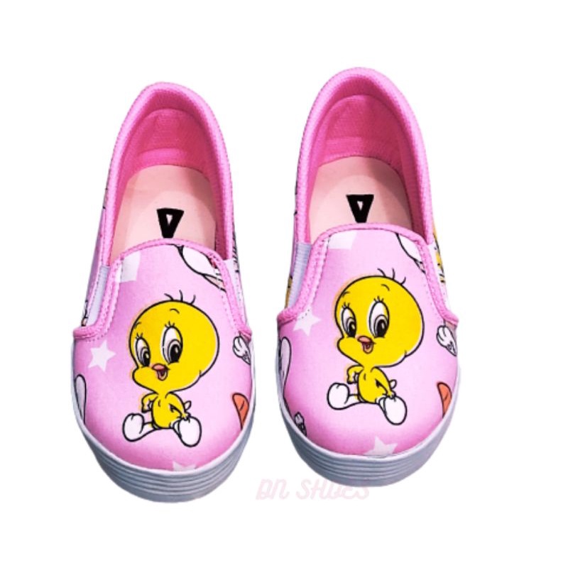 Sneakers Anak Cewek Sepatu Tali Anak Perempuan Motif Unicorn Ungu Cute 1- 7 tahun