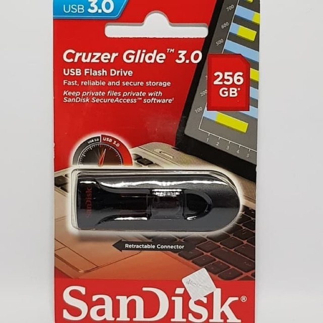 Sandisk Flashdisk 256GB USB 3.0 Original / Flash Disk 256 GB USB 3.0