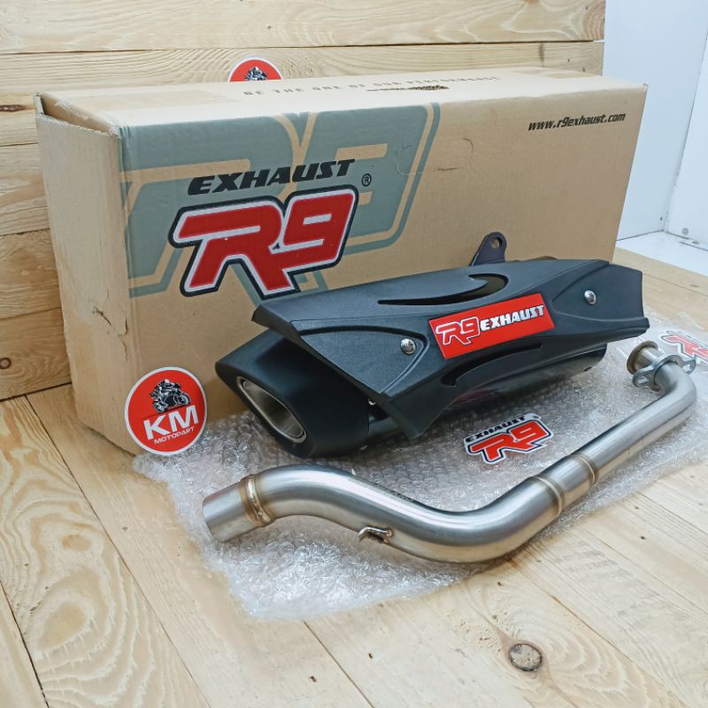 KNALPOT R9 MISANO SS SERIES (AEROX.155) FULL SYSTEM ORIGINAL - NO DB KILLER