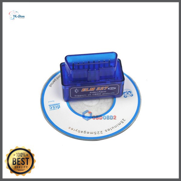 Grab Medan Super MINI ELM327 Bluetooth OBD2 V2.1 Automotive Test Tool Biru