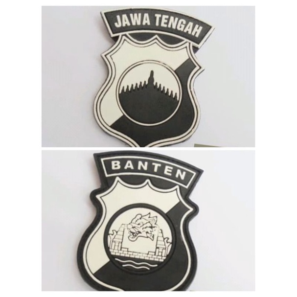patch rubber polda badge nametag sticker karet