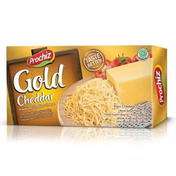 

Keju Prochiz Gold Cheddar 170 gr Box