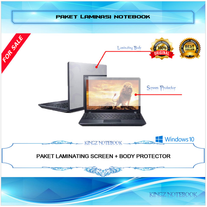

A81Duya Paket Laminasi + Screen Protector Laptop - Clear As71S0D