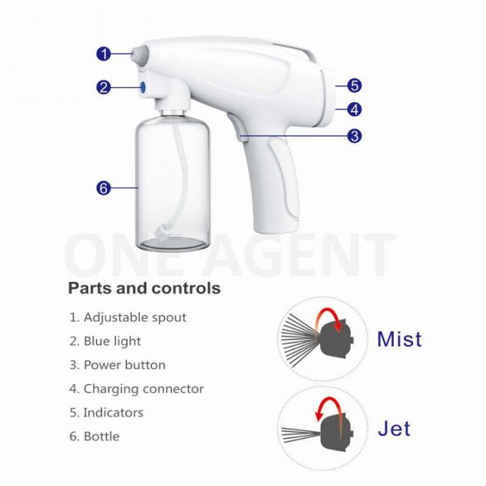 JY-02 Nano spray Gun dsinfectant wireless portable serbaguna