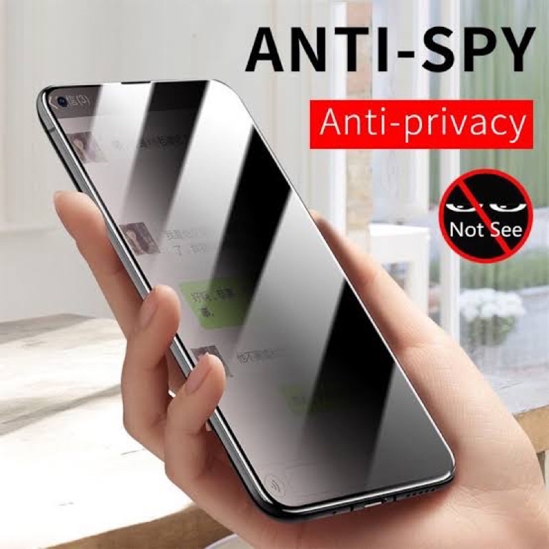 Tempered Glass Anti Spy Oppo Reno 4/ 4F/ 5/ 5F/ 6/ 7/ 8 Anti Gores Privacy Spy Kaca