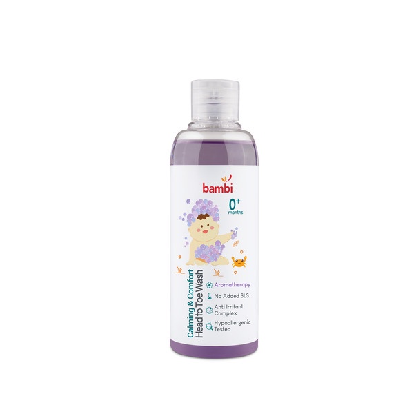 Bambi Baby Calming &amp; Comfort Head to Toe Wash 200ml Terbaru// Sabun Mandi Bayi