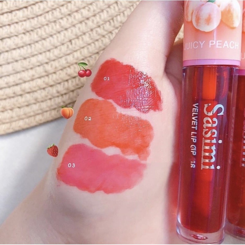 ( BISA PILIH WATNA ) LIPTINT SASIMI LIP AND CHEK TINT JUICY PEACH LIPGLOSS LIPCOLOUR SASIMI PEACH