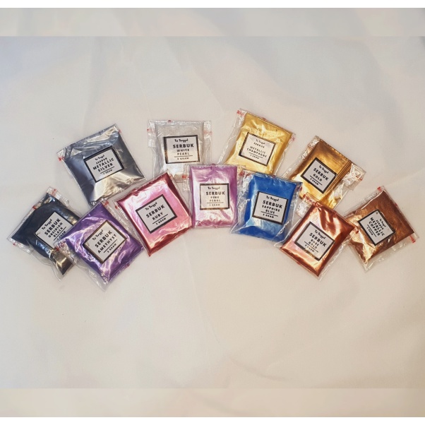 Serbuk Metallic Premium 8gr Powder Kilau Pigmen Metalik Cat Reflektif Tembaga Aluminium Bubuk Lapisa