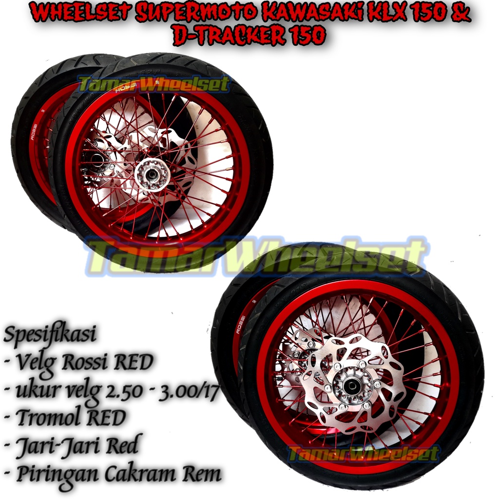 Wheelset Roda Set Ban Set Supermoto MURAH PNP Kawasaki KLX 150 BF L G S D-Tracker