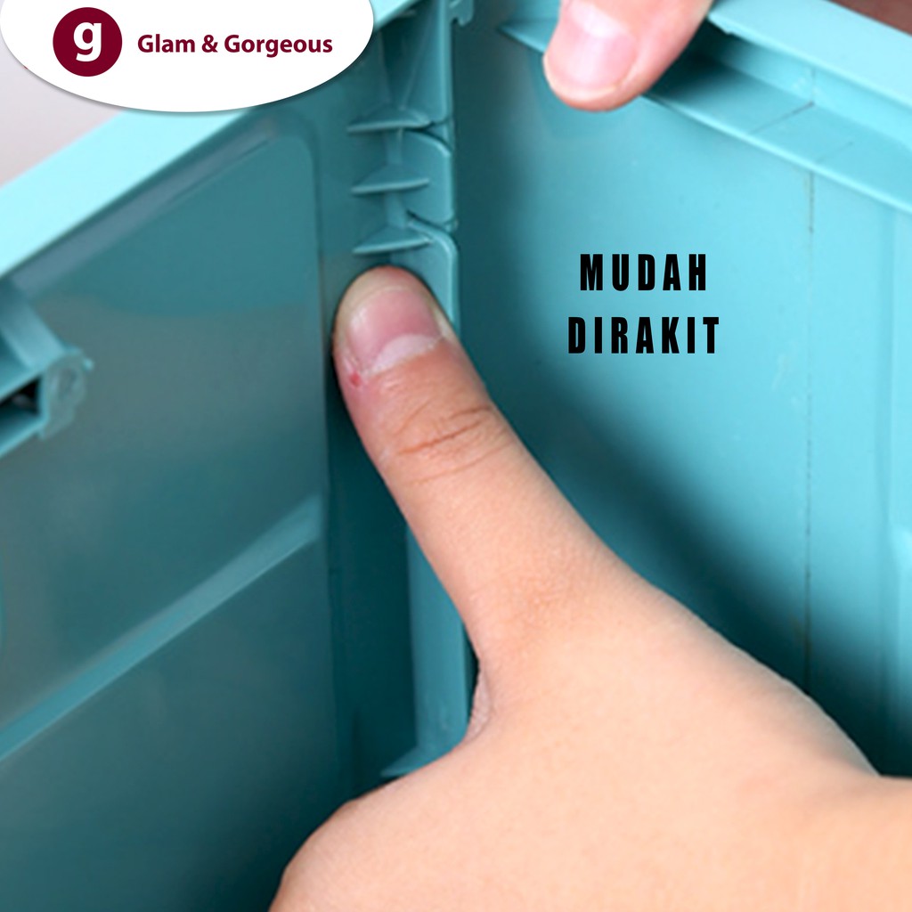 Kotak Penyimpanan Plastik Box Container Lipat Serbaguna Portable Storage Organizer Box Container BC