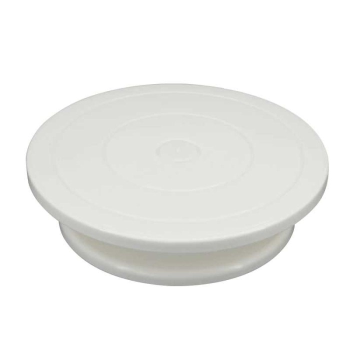 Alas Tatakan Serbaguna Turntable Kue Rotating Stand - Putih