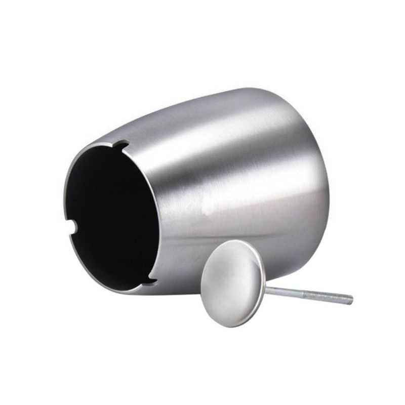 Firetric Asbak Rokok Anti Angin Cone Cylinder Stainless Steel ZJ38100 [Silver]