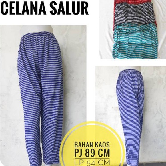 [ ADA SAKU ] Legging dewasa SALUR / celana panjang dalaman gamis murah / inner pants motif salur