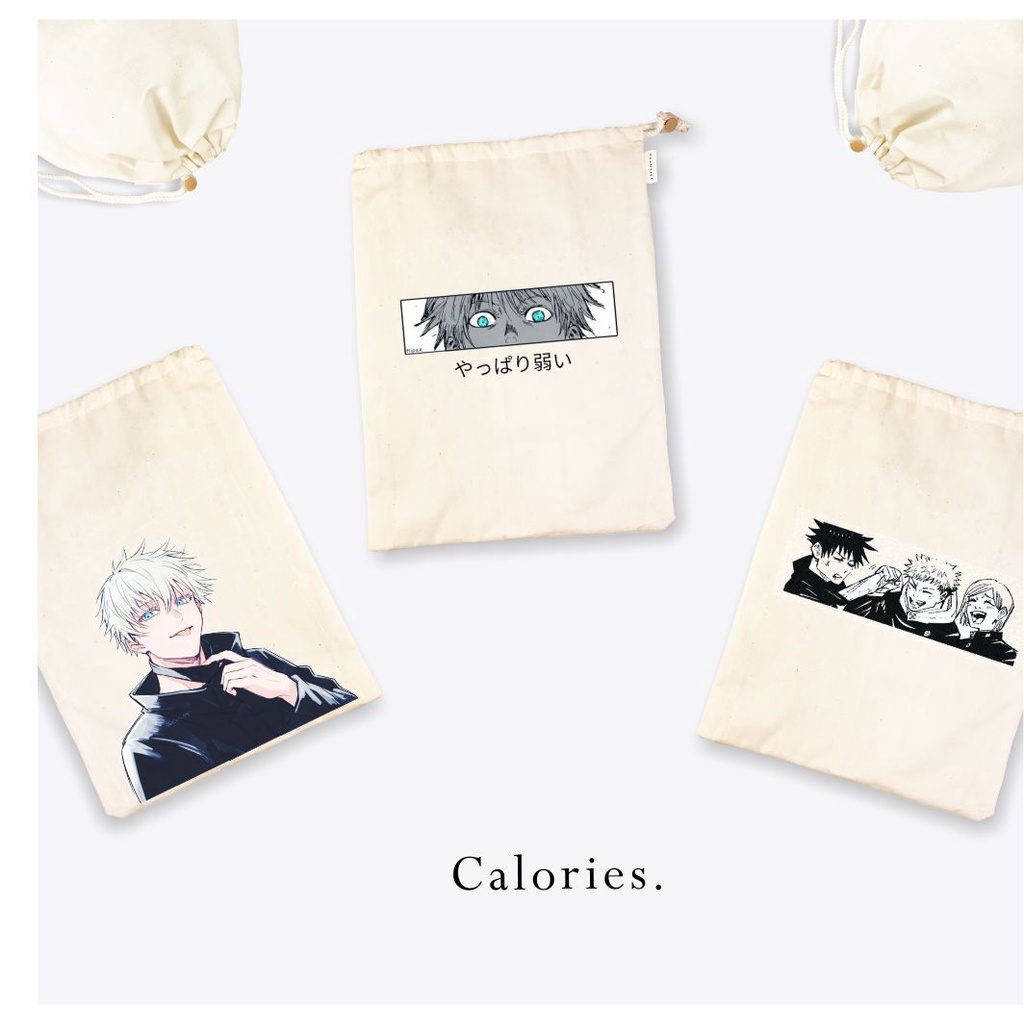 Calories Serut tas multifungsi   ANIME Jujutsu kaisen itadori yuuji gojou satoru #kajk