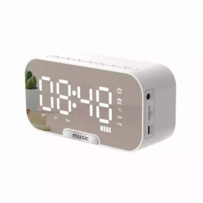 JAM MEJA DIGITAL / JAM ALARM Q5 BLUETOOTH SPEAKER MIRROR DISPLAY