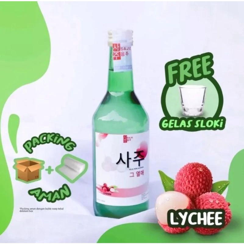 

SOJU NON ALKOHOL | 100% HALAL VARIAN RASA LYCHEE | FREE SLOKI DAN PACKING