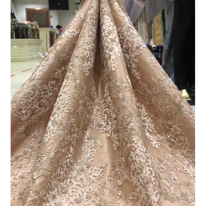 Jangkrik Textile - Tulle payet abstrack bunga