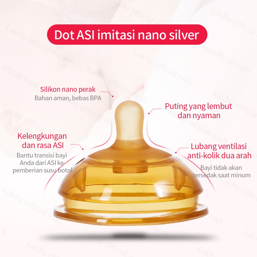 Lakhu 7cm dot piko bello puting dot bayi lembut dot baby dengan sedotan