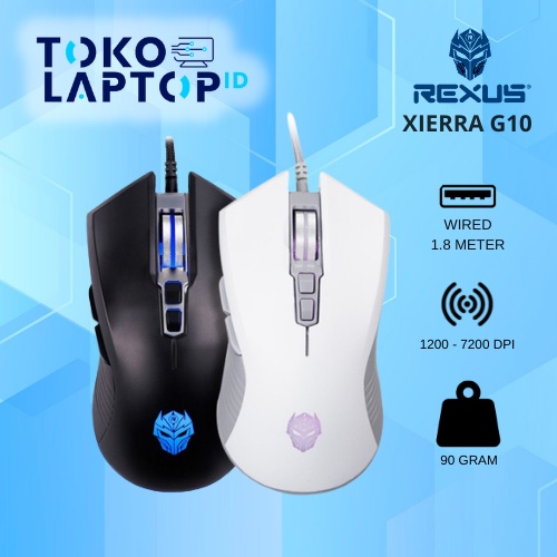 Rexus G10 Xierra Gaming Mouse Wired USB Garansi Resmi